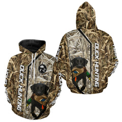 Maxcorners Black Lab Retriever Mallard Duck Hunting Camo Shirt – Perfect Gift for Hunters LM2711
