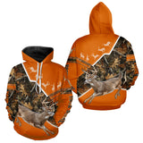 Maxcorners Deer Hunting Big Game Orange Camo Forest Custom Name 3D All over print shirts, Hunting Shirt LM1809