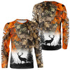 Maxcorners Deer Hunting Orange Camo Forest Custom Name 3D All Over Print Shirts Personalized
