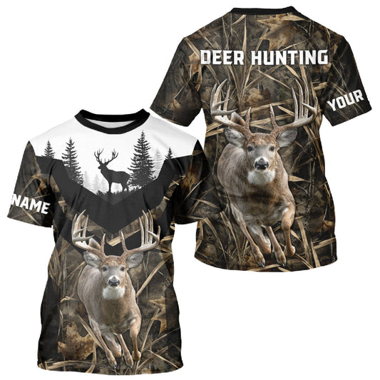 Maxcorners Deer Buck Custom Name 3D All Over Printed Shirts, Deer Hunting Shirt, Hunting Season