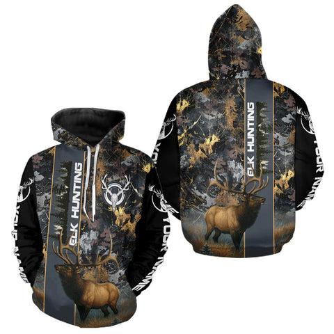 Maxcorners Best Elk Hunting Camouflage Shirts for Elk Hunters, Personalized Hunting Shirts, Hunting Gifts LM1109