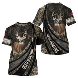 Maxcorners Whitetail Deer Hunting Shirt Camouflage US Flag, Deer Hunter Custom Name, Hunting Gift LM1109