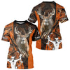 Maxcorners Orange Bow hunting Deer Camouflage Personalized Hunting Shirt, Hoodie Hunting Shirt For Men