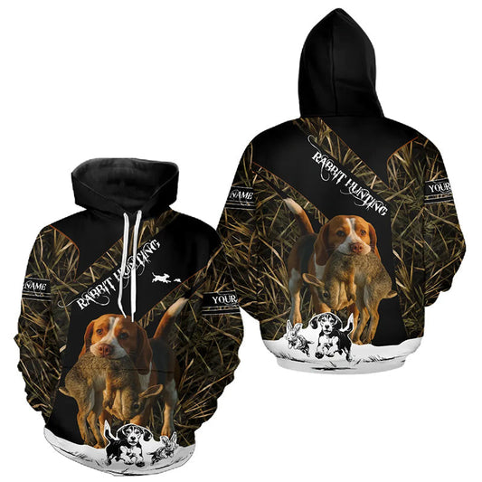 Maxcorners Custom Camouflage Rabbit Hunting With Beagle Dog For Hunter, Rabbit Hunting Gifts LM2711