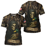 Maxcorners Duck Hunting Camouflage US Flag Custom 3D All Over Printed Shirts Personalized Hunting gift LM1109