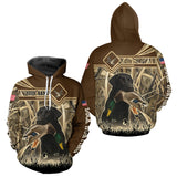 Maxcorners Mallard Duck Hunting Camouflage Shirt With Black Labrador Retriever, Duck Hunting Season 
 LM1109