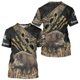 Maxcorners Best Wild Boar Hunting Black Camo 3D Shirt For Hunting Season Hunting Clothes For Hunters LM1109
