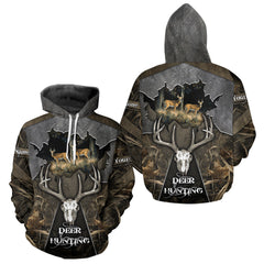 Maxcorners Best Deer Hunting Clothing Camo Deer Hunting Shirt, Custom Name For Hunter LM1112