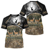 Maxcorners Personalized Whitetail Deer Hunting 3D All Over Printed Hoodie Brown Camouflage, Hunting Gift LM1812