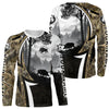 Maxcorners Personalized Wild Hog Hunting Camo Full Printing Shirts, Boar Hunting Shirt