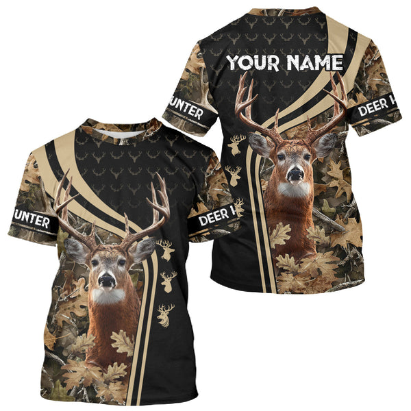 Maxcorners Wild Boar Hunting Gray Black Orange Camo 3D All Over Printed Shirts Custom Name Hunting Gift LM0409