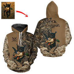 Maxcorners Personalized Hunting Shirt for Hunters – Custom Dog Image and Your Name LM0412