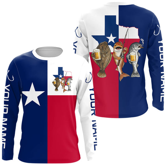 Maxcorners Texas Slam Fishing Shirts Long Sleeve For Men, Personalized Inshore Slam Fishing Team Jersey LM2704