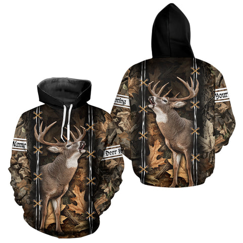Maxcorners Deer Hunting Camo Customize Name 3D All Over Printed Shirts Personalized Gift For Hunter LM0910