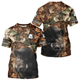 Maxcorners Personalized Name Boar Hunting Camouflage 3D All Over Printed Shirt, Boar Hunting Shirt LM1109