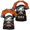 Maxcorners Season Personalized Deer Hunting Shirt 3D Full Moon Deer Skull All Over Print Hunting Gifts LM2608