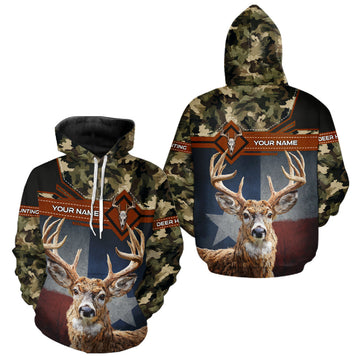 Maxcorners Whitetail Deer Hunting Shirt With Camouflage And Full 3D Print For Texas Deer Hunting Season LM2608