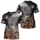 Maxcorners Whitetail Deer Hunting Shirt With Autumn Leaves Camo Pattern For Fall Season Hunters LM2608