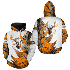 Maxcorners Custom Deer Skull Hunting Shirt 3D All Over Print Camo & Personalized Name, Gilfs for Hunter LM2608