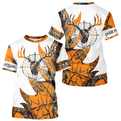 Maxcorners Custom Deer Skull Hunting Shirt 3D All Over Print Camo & Personalized Name, Gilfs for Hunter LM2608