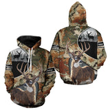 Maxcorners Whitetail Deer Hunting Shirt With Camouflage, Deer Hunter Custom Name, Hunting Gift LM0409