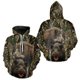 Maxcorners Camouflage Hunting Animals Wild Boar 3D All Over Printed Shirt – Custom Name & Hunting Gift  LM1109