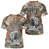 Maxcorners Season Deer Hunting Shirt Brown Green Camo 3D Custom Name Clothes For Hunters LM0409