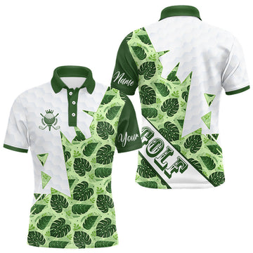 Maxcorners Personalized Golf Shirt Tropical Style – Custom Name Polo, Gift For Dad, Golfer Gift LM0404