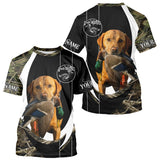 Maxcorners Duck Hunting Waterfowl Camouflage Shirt with Labrador Retriever, Custom Name Hunting Season LM1109