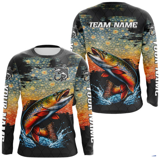 Maxcorners Brook Trout Fishing Shirt Long Sleeve Custom Fishing Jerseys, Trout Fishing Shirts LM1501
