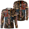 Maxcorners Whitetail Deer Camouflage US Flag Personalized Hunting Shirts, Hoodie Hunting Gift