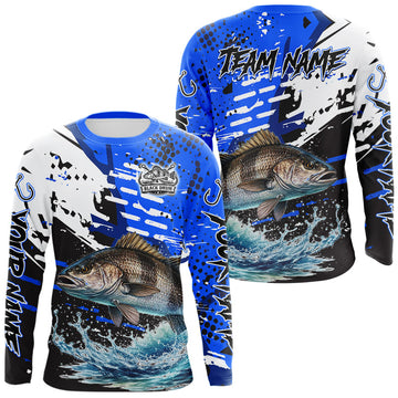 Maxcorners Personalized Black Drum Fishing Jerseys For Fishing Team, Tournament Fishing Shirts LM0402