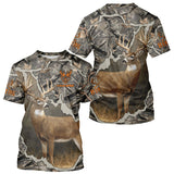 Maxcorners Custom Whitetail Deer Hunting Custom Name Camo Shirt, Deer Hunting Apparel, Camouflage Deer Shirts LM1109