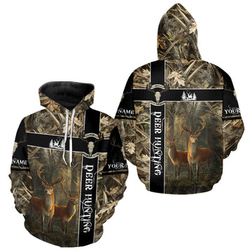 Maxcorners Best Camouflage Deer Hunting Shirt for Hunter, Deer Hunting Crew Shirt, Hunting Gifts LM2608