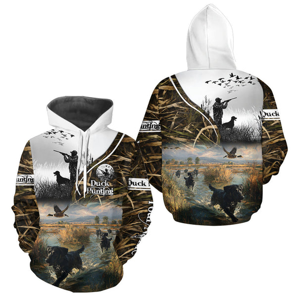 Maxcorners Custom Mallard Duck Hunting Camouflage 3D All Over Printing Shirts, Personalized Hunting Gifts LM1109