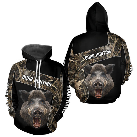 Maxcorners Custom Wild Boar Hunting Camo 3D Shirts, Boar Hunting Gifts, Boar Hunting Shirts for Hunter LM2509