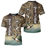 Maxcorners Best Duck Hunting Camouflage Custom Name 3D Shirts, Personalized Duck Hunting Gifts LM1109