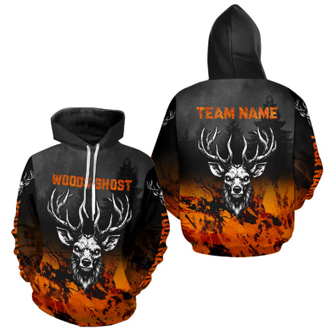 Maxcorners Deer Hunting Shirt Wood Ghost Orange Camo 3D All Over Print LM0409