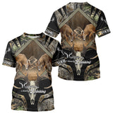Maxcorners Personalized Mule Deer Hunting Forest Camo 3D All Over Printed Shirts, Best Deer Hunting Gifts for Men LM2608