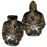 Maxcorners Custom Wild Hog Hunting Camo 3D Printed Shirts, Hunting Gifts for Boar Hunter LM1109