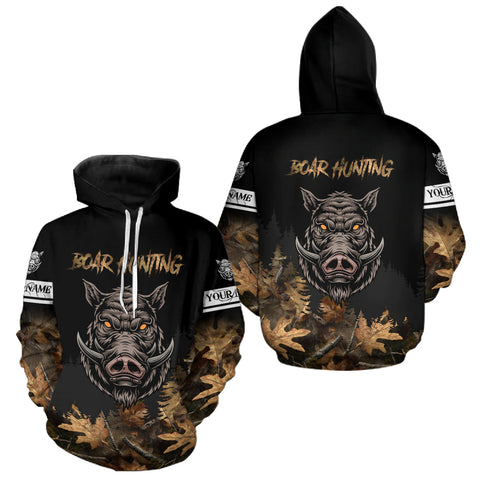Maxcorners Custom Wild Hog Hunting Camo 3D All Over Printing Shirts for Men, Boar Hunting Gifts LM1809