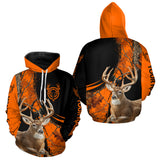 Maxcorners Deer Hunting Orange Camouflage 3D Prints Shirts Hunters, Best Custom Hunting Shirts LM0210