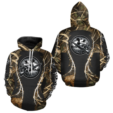 Maxcorners Personalized Duck Hunting Grass Camouflage All Over Printing Shirts, Duck Hunting Clothing, Hunting Gifts LM2110