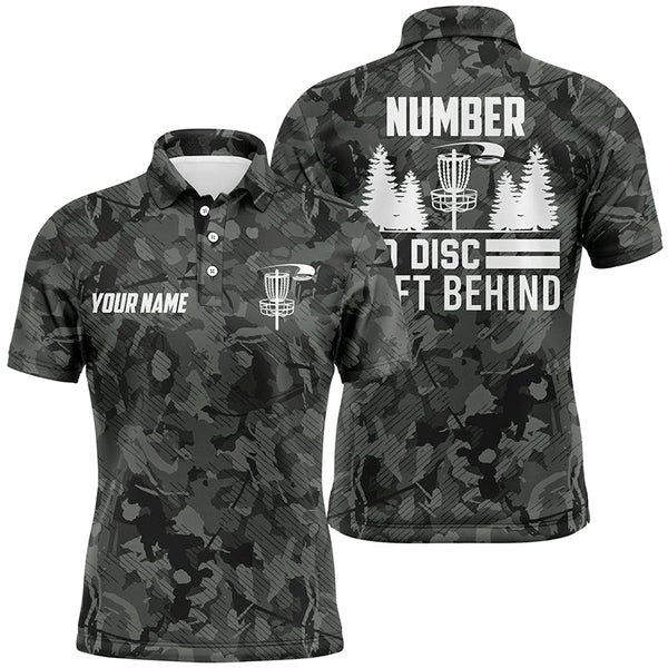 Maxcorners Retro Grey Camo Disc Golf Mens Polo Shirts Custom Camouflage Disc Golf Shirts For Men Golf Gifts MT0510