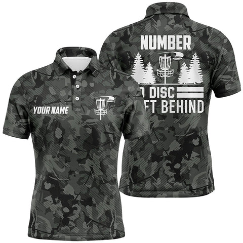 Maxcorners Retro Grey Camo Disc Golf Mens Polo Shirts Custom Camouflage Disc Golf Shirts For Men Golf Gifts MT0510