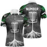 Maxcorners Mens Disc Golf Polo Shirt Grey Green Camo Custom Disc Golf Shirts For Men Golf Gifts MT0510