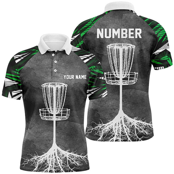 Maxcorners Mens Disc Golf Polo Shirt Grey Green Camo Custom Disc Golf Shirts For Men Golf Gifts MT0510