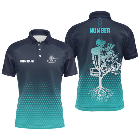 Maxcorners Personalized Mens Disc Golf Polo Shirt Hive Custom Number Disc Golf Tops For Men Disc Golf Basket MT0510