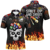 Maxcorners Shut Up And Shoot Billiard Personalized Name Unisex Shirt