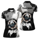 Maxcorners Personalized Black Grey Lightning 8 Ball Billiards 3D Shirts For Men 8 Ball Pool Team Jerseys